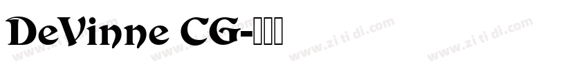 DeVinne CG字体转换 DeVinne CG字体转换